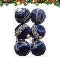 thumbnail image 2 of Christmas Tree Decoration Ball Shatterproof Christmas Balls Ornaments Velvet Set With Metal String 6pcs Christmas Balls Kit Pool, 2 of 5