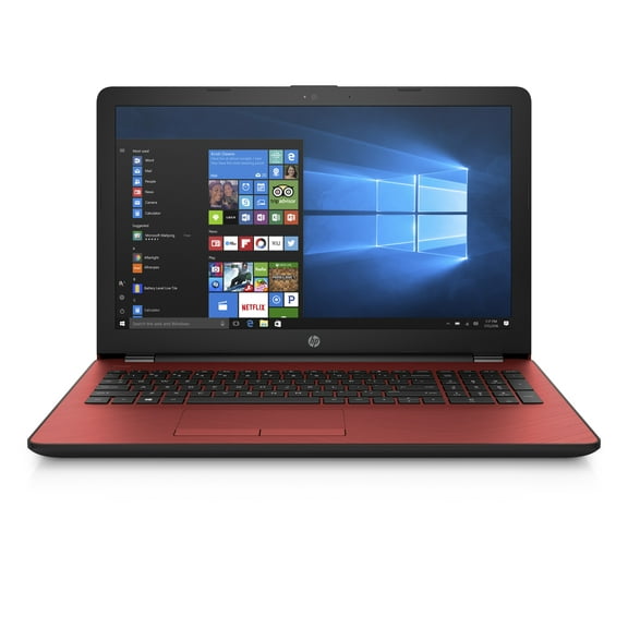 HP 15.6" Laptop, Intel Pentium N5000, 4GB RAM, 500GB HDD, Windows 10, 15-bs234wm, Red