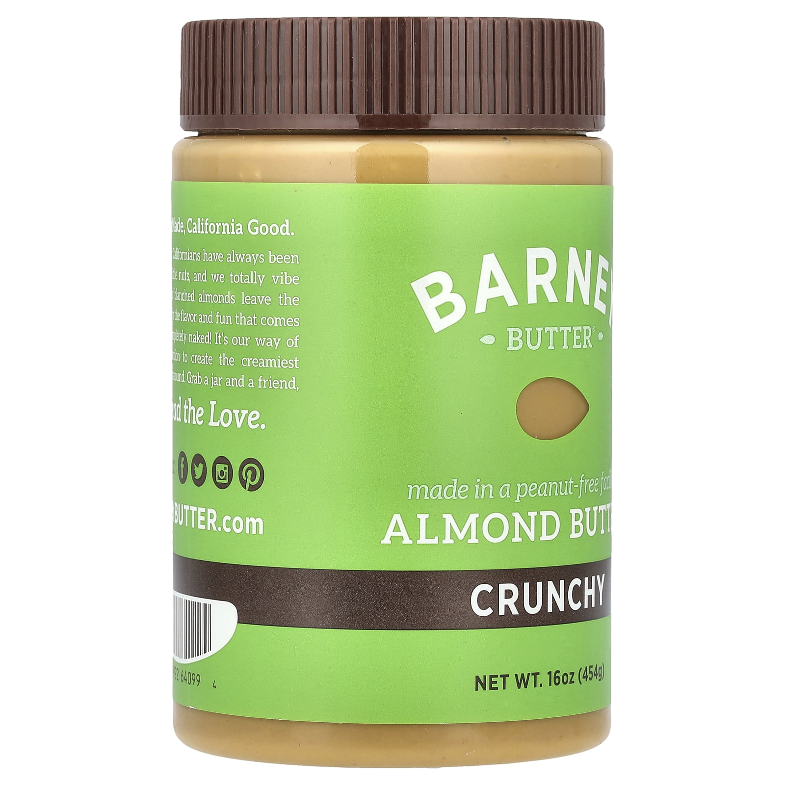 Barney Butter Almond Butter Crunchy, 16 oz