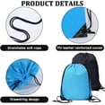thumbnail image 5 of 2Pcs 2 Colors Drawstring Bags Waterproof String Backpack Bag Cloth Lightweight Gym Storage Draw Strings Back Cinch Sack Knapsack for Men Women Swimming Travel Beach Sports 16.5x13.6in Colorful, 5 of 9