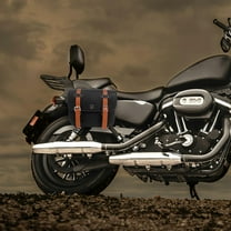 ADDHAT 2Pcs Motorcycle Bag Compact Vintage Saddlebag with Easy Install Buckle for Motorbike Use