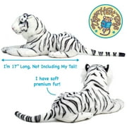 Saphed The White Tiger - Squeeze Me! - 17 Inch Stuffed Animal Plush - by TigerHart Toys
