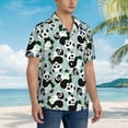 thumbnail image 3 of Rateoe Panda And Eucalyptus Pattern Men’s Hawaiian Shirt – Short Sleeve Button-Down Tropical Beach Shirt, Lightweight & Breathable Casual Aloha Shirt with Pocket,X-Large, 3 of 7