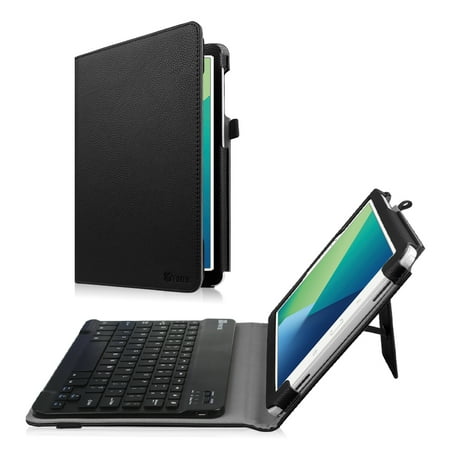 Samsung Galaxy Tab 2 Keyboard Fintie Keyboard Case for Samsung Galaxy Tab A 10.1 with S Pen, PU Leather Folio Cover with Bluetooth Keyboard, Black ()