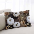 thumbnail image 2 of White Pumpkins Fall Throw Pillow Cover 12 x 20 Inch Decorative Pillow Cover Thanksgiving Botanical Floral Farmhouse Lumbar Pillowcase Seasonal Rectangle Cushion Case for Couch Sofa Bed Living Room, 2 of 7