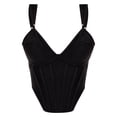 thumbnail image 3 of Slim Fit Women's Tank Top - Sexy Deep V-Neck, Boned Corset Design, Ideal for Summer Nights Out, 3 of 3