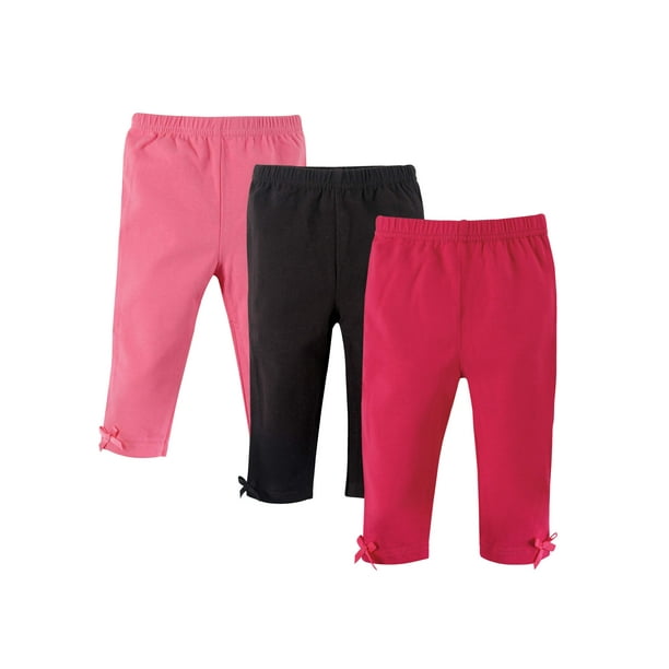 Hudson Baby Toddler Girl Leggings, 3pack