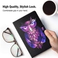 thumbnail image 3 of Allytech Case Comaptible with Lenovo Tab M10 HD 2nd Gen TB-X306X / Smart Tab M10 HD 2nd Gen TB-X306F, PU Slim Shell Shockproof Back Multi Angle Stand Cover Case with Auto Wake/Sleep, Purple Owl, 3 of 6