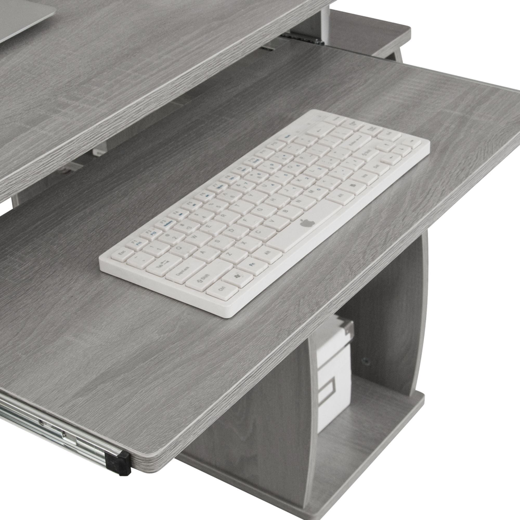 Techni Office Solutions 47.25" Gray Unique Techni Mobili Complete Workstation Computer Desk with