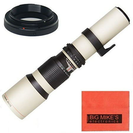 High-Power 500mm f/8 Manual Telephoto Lens for Nikon D90, D500, D3000, D3100, D3200, D3300, D5000, D5100, D5200,