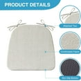 thumbnail image 6 of Chair Cushions for Dining Chairs Set of 6, Non Slip Kitchen Chair Pads, 17" x 16" x 2", Indoor Dining Chair Cushions with Ties, Seat Cushion for Kitchen Chairs, Chair Pads, Beige, 6 of 13