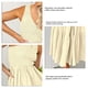thumbnail image 5 of Vestido largo con volantes en capas color albaricoque, sin mangas, estilo bohemio chic para bodas en la playa, fiestas y días festivos, talla L, 5 of 6