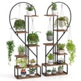 thumbnail image 1 of Gymax 6-Tier Metal Plant Stand w/12 Boards 6 Hanging Hooks Tall Flowerpot Display Rack, 1 of 10