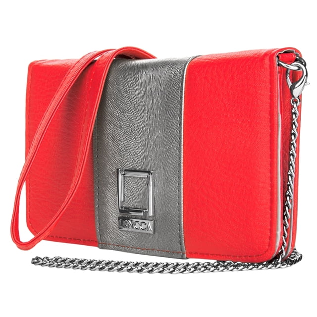 Housse de Portefeuille Mobile Bandoulière, Sac à Main de Soirée pour Femmes