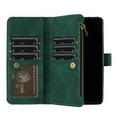 thumbnail image 3 of Dteck Zipper Wallet Case for Samsung Galaxy Z Fold 6,Magnetic Leather + PC Case with 9 Card Slots Pocket Flip Full Body Protective Cover for Galaxy Z Fold 6 5G,Green, 3 of 6