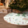 thumbnail image 5 of Sikiie Frog and Mushrooms Nativity Christmas Tree Skirt, Jesus Christian Winter Holiday Tree Mat Decoration(30-48IN)30", 5 of 6