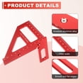 thumbnail image 3 of Uxcell 3D Multi-Angle Measuring Ruler 45/90 Degree Metric Aluminum Alloy Woodworking Square Protractor Miter Triangle Ruler with Screws and Hex Spanner for Engineer Carpenter, Red, 3 of 7