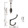 thumbnail image 2 of Antique Coat Hooks, Cast Iron Brass Bronze Design; Vintage Country Retro House, Set Of 5, 2 of 5