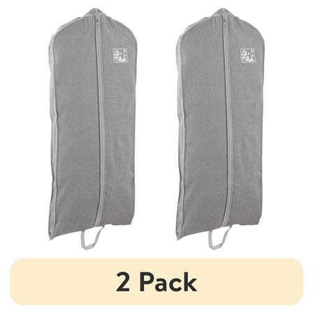 (2 pack) Better Homes & Gardens Hanging Clothing Polyester and Polyester Zippered Garment Bag