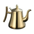thumbnail image 1 of LEFU Stainless Steel Teapot with Infuser, 1.5L Coffee Pot Kettle for Induction Cooker and Open Flame, for Durable, Rust-Resistant, Easy to Clean, Gold, 1 of 10