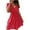 Red, variant on TIHLMK Red Dress Women's V-Neck Printing Loose Casual Fashion Summer Short Sleeve Dress