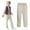 Beige, variant on Kids Girls Boys School Uniform Pants Elastic Waist Flat Front Pants Twill Chino Trousers Straight Leg Pull-On Pant