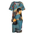 thumbnail image 3 of Koi Watergarden-vestido de noche holgado con bolsillos para mujer ropa de verano, 3 of 6