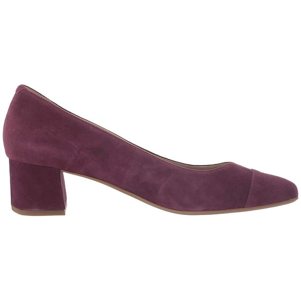 Cole Haan - Cole Haan The Go-To Block Heel Pump 45 mm Winetasting Suede ...