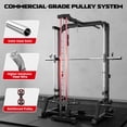thumbnail image 4 of Smith Machine, 2000LBS Multi-Function Squat Power Rack Cage with Cable Crossover, All-in-One Home Gym Squat Rack with Smith Bar and Training Attachments for Full Body Workouts, 4 of 10