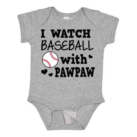 

Inktastic I Watch Baseball with My Pawpaw Boys Baby Bodysuit