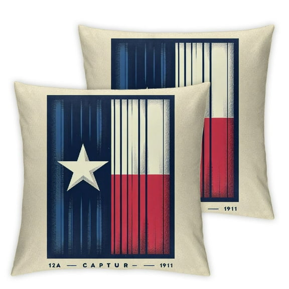 nygtbtfer Pillow Covers  Flag of Texas Pillowcase Decorative Outdoor Throw Pillow Covers Summer Decorations for Home White