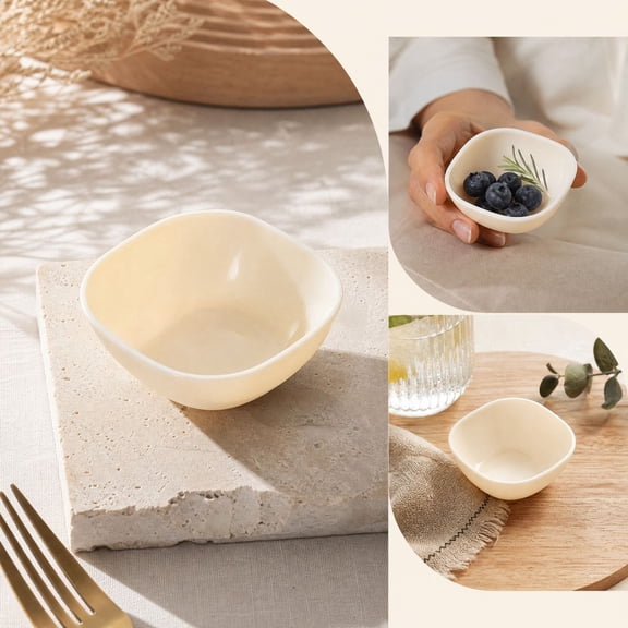 AOMXGD Mini Plastic Serving Bowls, Compact Rounded Small Bowls For Condiments Desserts Snacks, Kitchen Party Catering Tableware