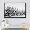 thumbnail image 3 of wall26 Framed Canvas Print Wall Art Snow Covered Trees in The Winter Forest Floral Nature Photography Realism Expressive Dark Black and White for Living Room, Bedroom, Office - 16"x24" Blac, 3 of 5