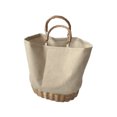 thumbnail image 1 of Bolsos De Lona De Verano, Bolso De Costura Hecho A Mano, Bolso De Ocio De Playa De Estilo Coreano, Bolso De Cesta De Mimbre Personalizado Para Mujer Y Mujer Vogacara HA025665-02, 1 of 6