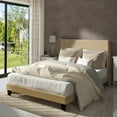 thumbnail image 4 of Velvet Upholstered Platform Bed Frame Beige - King, 4 of 4