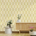 thumbnail image 5 of Caltero Peel and Stick Wallpaper Modern Gold Plant Leaf Wallpaper,17.7 in x32.81 ft, 5 of 8