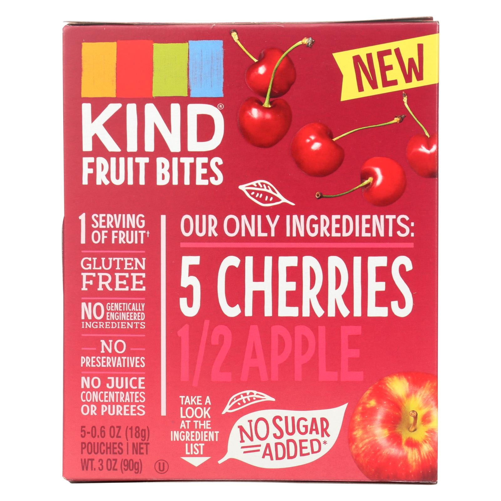 KIND Fruit Bites, Cherry Apple Fruit Bites, 5 Count, Gluten Free, No
