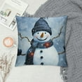 thumbnail image 2 of Nawypu  Christmas Snowman Winter Throw Pillow Covers Snowman Home Decorative Pillow Covers Square Pillow Case for Living Room Bed Sofa and Car Cushion Cover, 2 of 5