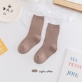 thumbnail image 3 of hirigin Baby Spring Autumn Ribbed Socks Solid Color Non Skid Socks, Toddler Mid Tube Elastic Socks, 3 of 4