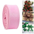 thumbnail image 5 of Satin Ribbon with Burlap Wired Ribbon, Durable Ribbons for Crafts, Versatile Ribbon for Flower Bouquet & Wedding Ornament(Pink), 5 of 9