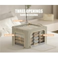 thumbnail image 3 of Cubos de almacenamiento de ropa Furnhome con 3 aberturas y marco de metal, 66 L, 3 of 6