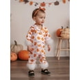 thumbnail image 5 of BemeyourBBs Baby Girls Halloween Pajamas Pumpkin/Ghost Print Button up Jumpsuit, 5 of 9