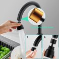thumbnail image 4 of ZHAOCHENG Boquilla para grifo de cocina con 3 modos de pulverización, cabezal rociador para fregadero de cocina de 360 grados, aireador de cocina, adaptador para grifo de ahorro de agua, para fregader, 4 of 5