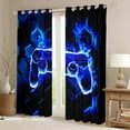 thumbnail image 2 of Erosebridal Gradient Gamepads Curtains for Living Room,Video Game 30%-50% Blackout Curtains Set of 2 (38x45),Geometric Hexagon Curtains and Drapes (38x45),Gamer Room Decor, 2 of 6