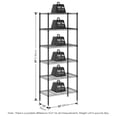 thumbnail image 2 of Furinno Wayar 6-Tier Stackable Metal Storage Shelf Rack, 23 x 13 x 59, Black, 2 of 6