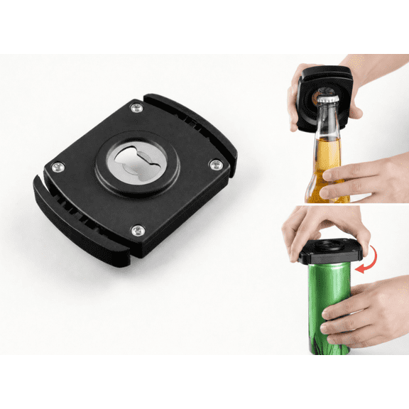 Beer Can Opener, Can Top Remover, Smooth Edge Can Cutter, Soda Can Opener Tool, Seamless Aluminum Can Opener, 1 Pack, Black, Household Bar Tool