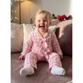 thumbnail image 4 of RUINIXCW Toddler Baby Girl Gingham Plaid Pajamas Set Christmas PJS Girl Spring Fall Winter Sleepwear Long Sleeve Button UP Shirt Pants Set Loungewear, 4 of 10