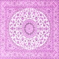 thumbnail image 1 of Ahgly Company Indoor Square Medallion Pink Traditional Area Rugs, 5' Square, 1 of 4