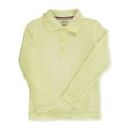 thumbnail image 4 of French Toast Big Girls' L/S Fitted Knit Polo With Picot Collar (Sizes 7 - 20), 4 of 5