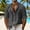 Dark Gray, variant on Henley Notch-Placket Vertical-Rib Three-Quarter Sleeve Tee, Cozy Knit Fabric for Marina Cruises Beige S